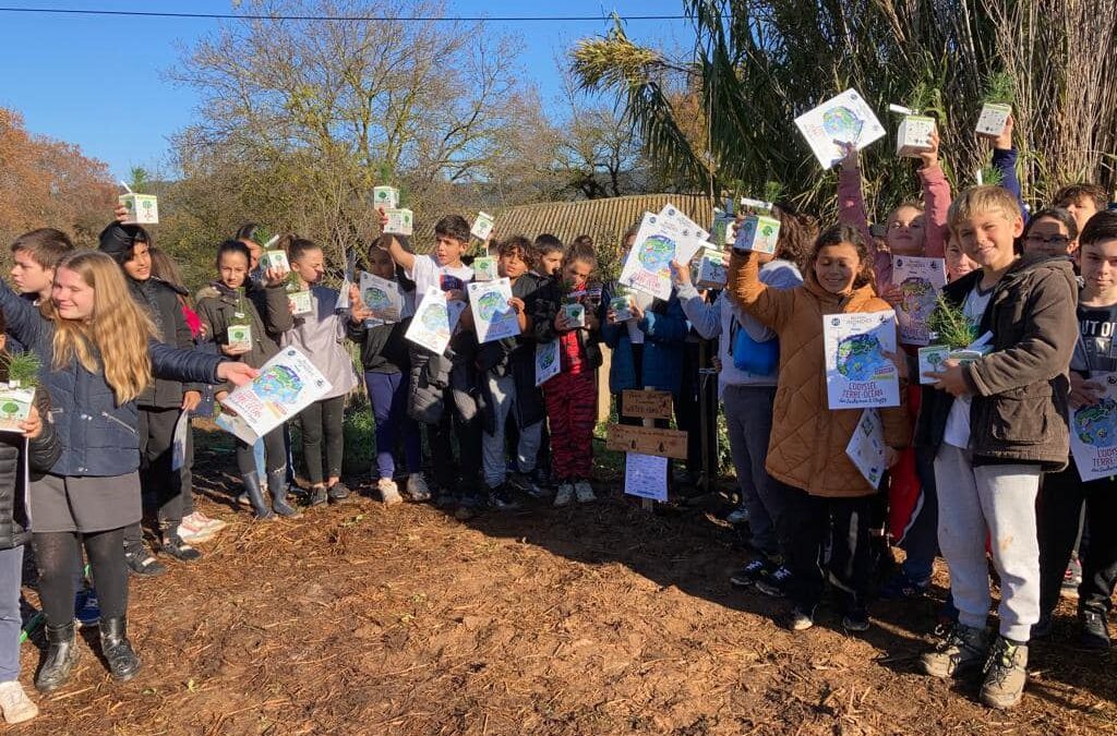 La water family au jardin